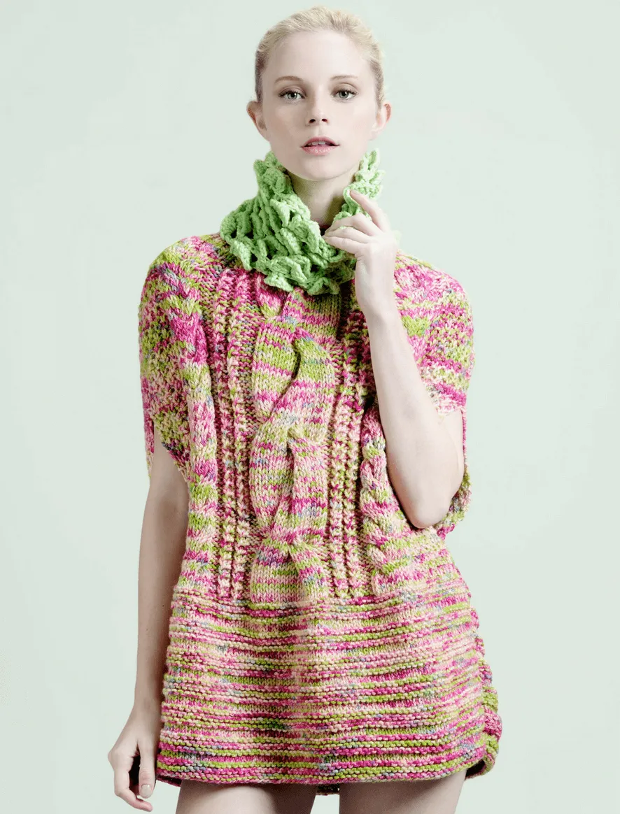 Rosarios4 43 Poncho Forest schema maglia donna