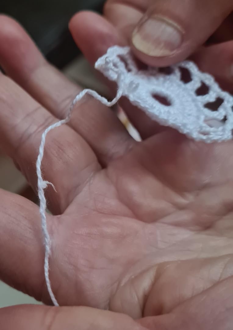 Morillas Zepelines N5 cotone perlé bianco 8 pezzi