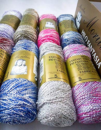 Morillas Zepelines Fantasia N.5 filato lamé scuri 16 gomitoli cotone