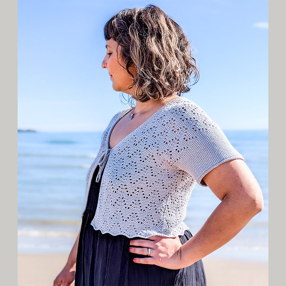 Pascuali Pearl Top schema top uncinetto tunisino maniche corte