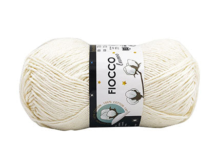Il Filo di Arianna Fiocco Lamé gomitolo cotone Bianco 7000