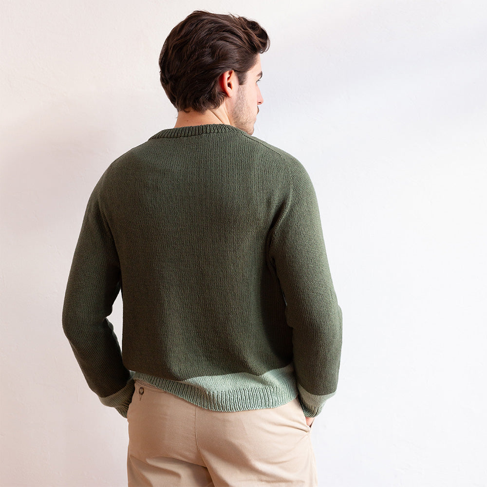 Pascuali Color Dipped Pullover schema maglia bicolore S-5XL