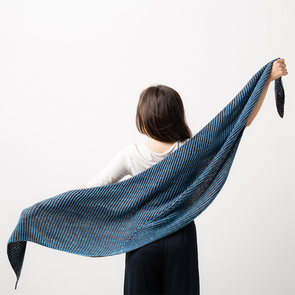 Pascuali Twisted Trapeze pattern maglia stola brioche