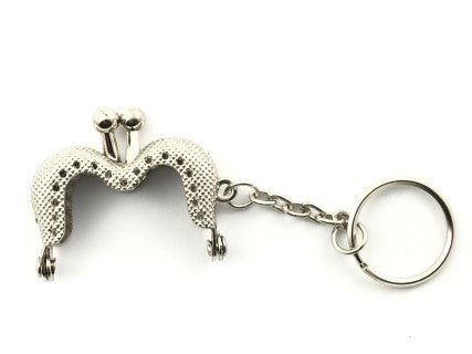 Il Filo di Arianna Clic Clac Cuore chiusura borsa 8,5 cm argento
