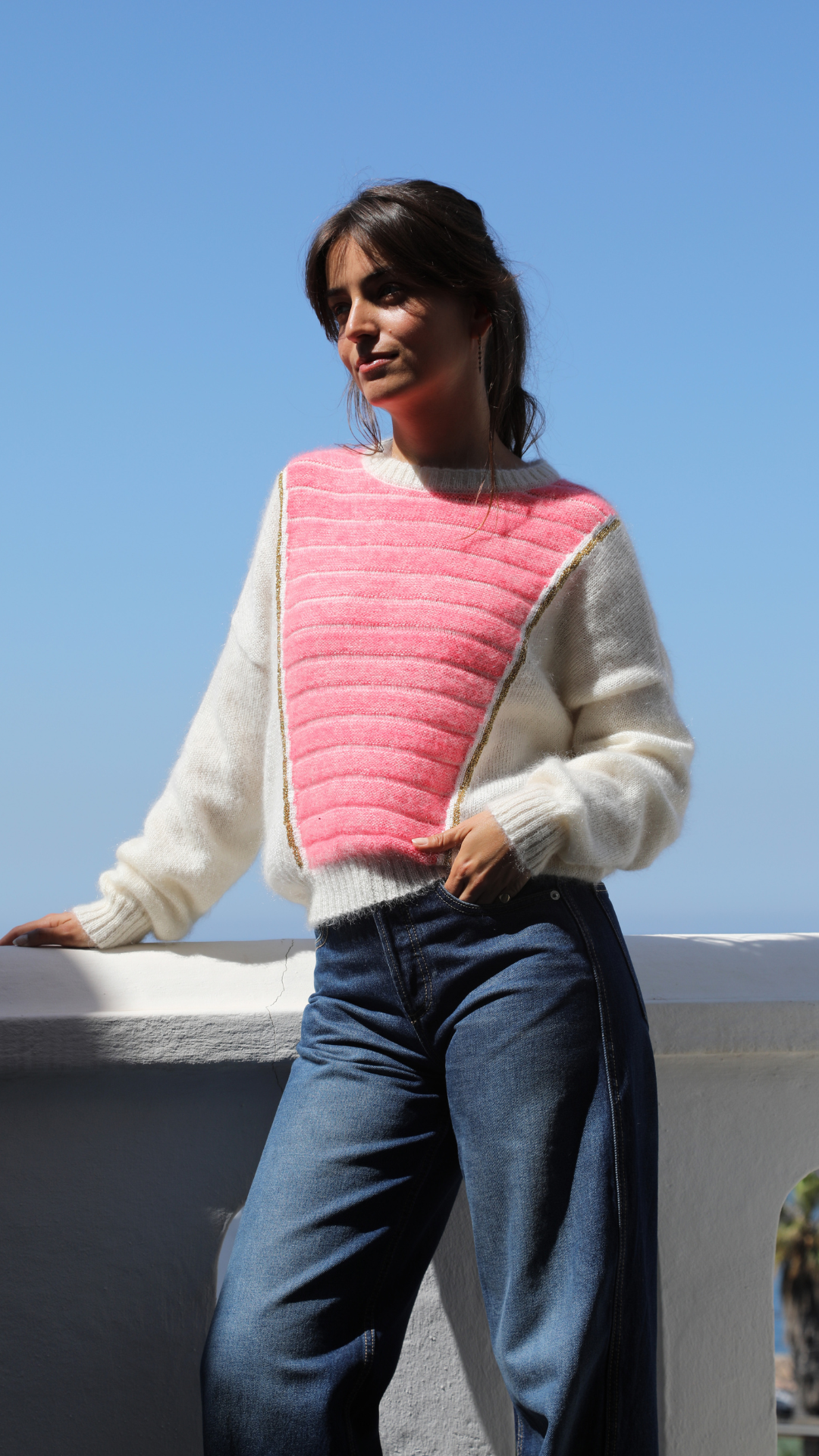 Anny Blatt Petra kit maglia mohair neon