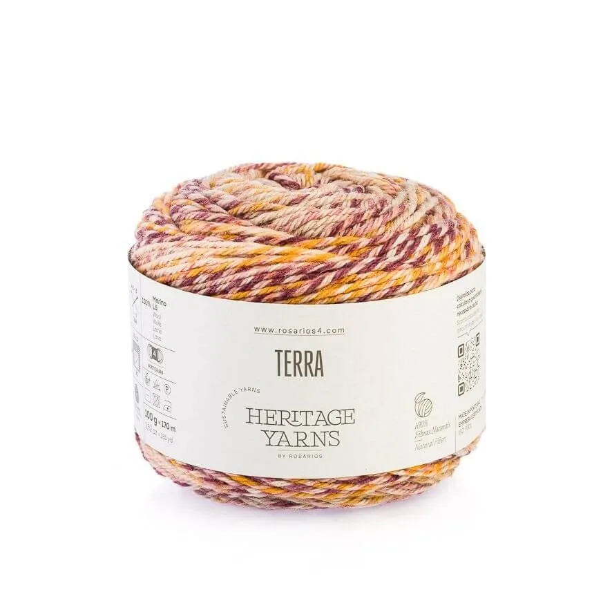 Rosarios4 Terra Print filato tinta stampata