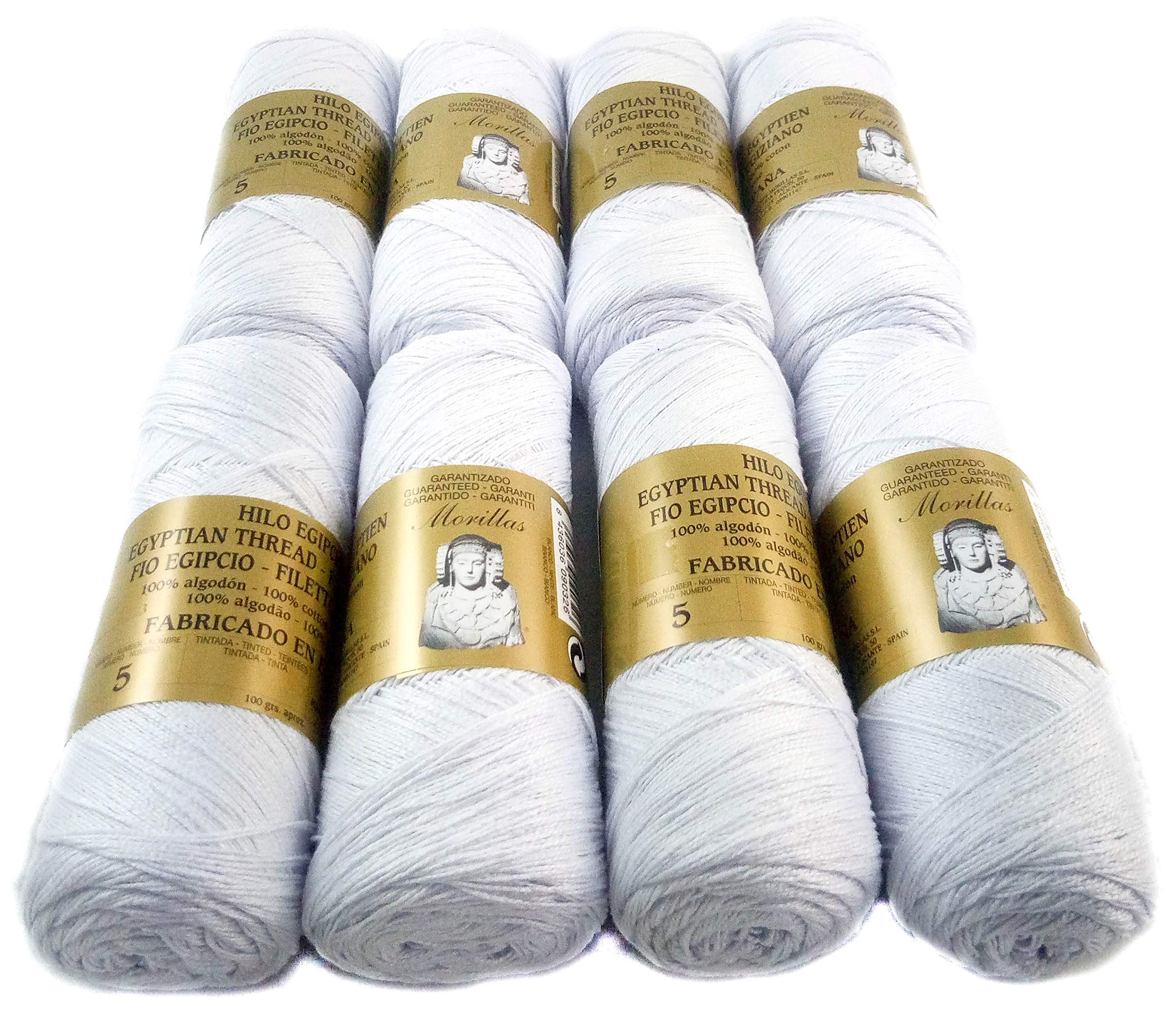 Morillas Zepelines N5 cotone perlé bianco 8 pezzi