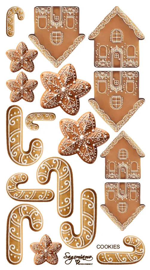 Il Filo di Arianna Cookies PAN 04 patch stoffa 25x45 cm biscotti