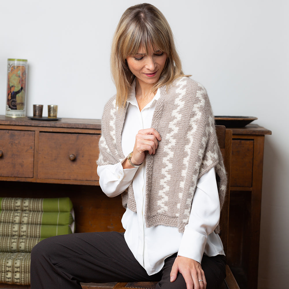 Pascuali Zigzag Cape schema maglia bolero PDF