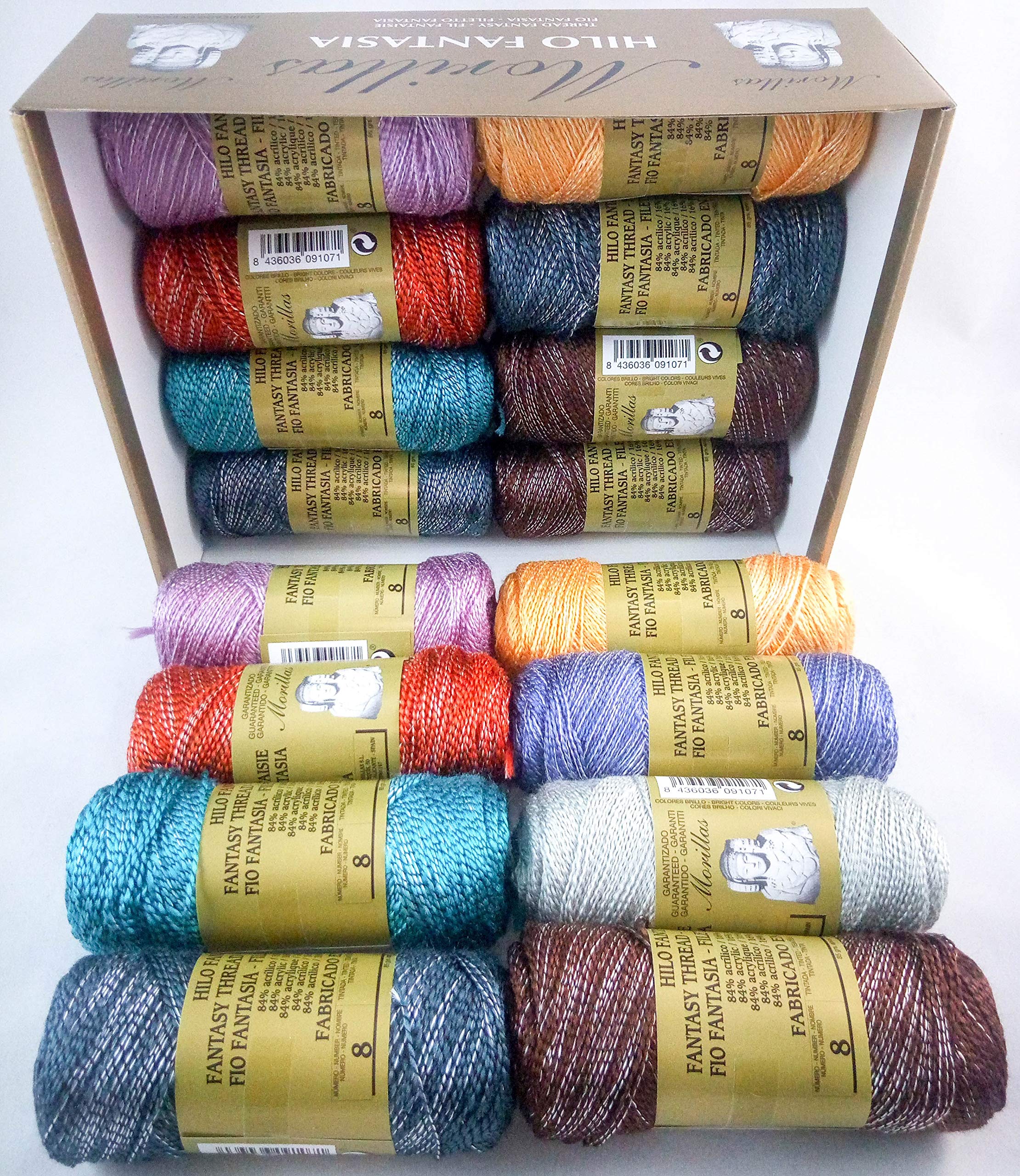 Morillas Zepelines Fantasia N.8 filato acrilico scuri 16 gomitoli lurex
