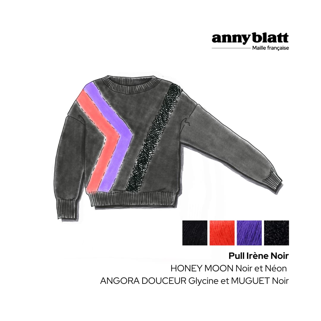 Anny Blatt Irene kit maglia mohair e seta chevron