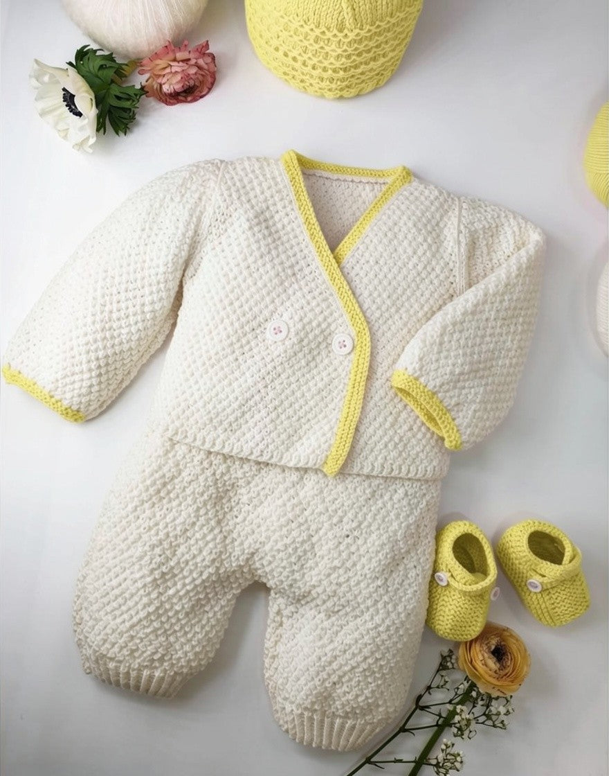 Anny Blatt Bambou kit maglioncino neonato Mimosa taglia 2