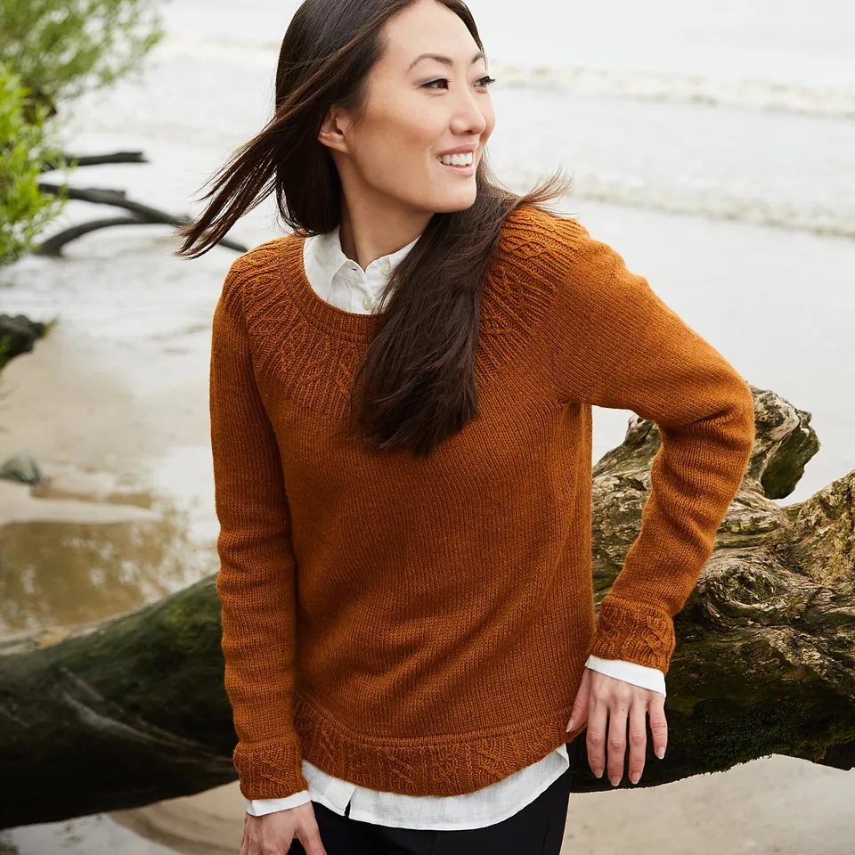 Rosy Green Wool Tuntu schema maglione download trecce