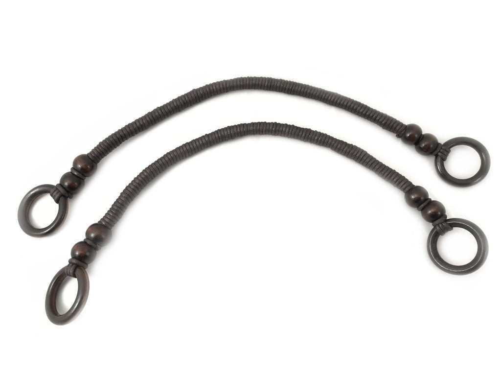 Il Filo di Arianna Manici legno borsa 46 cm nero