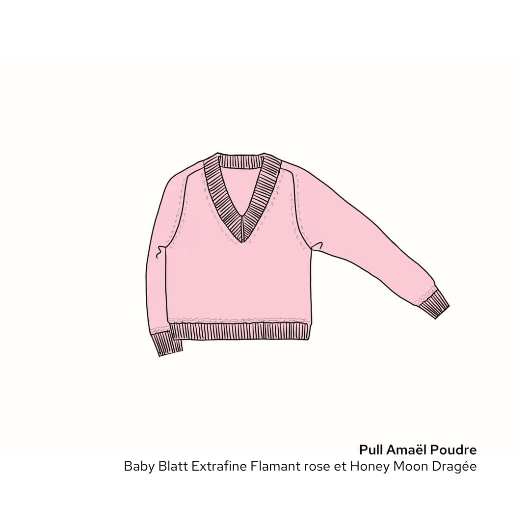 Annyblatt Pull Amael kit maglia scollo V merinos taglia M
