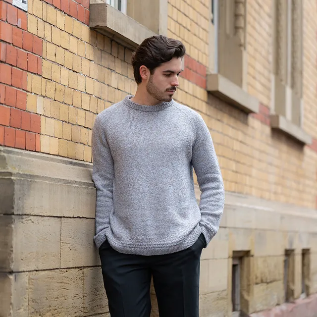 Pascuali Granite Line Sweater schema maglia raglan top-down