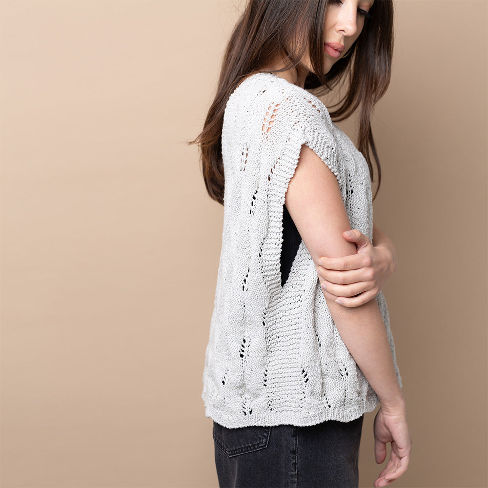 Pascuali Beech Leaf Shirt schema maglia cotone traforata