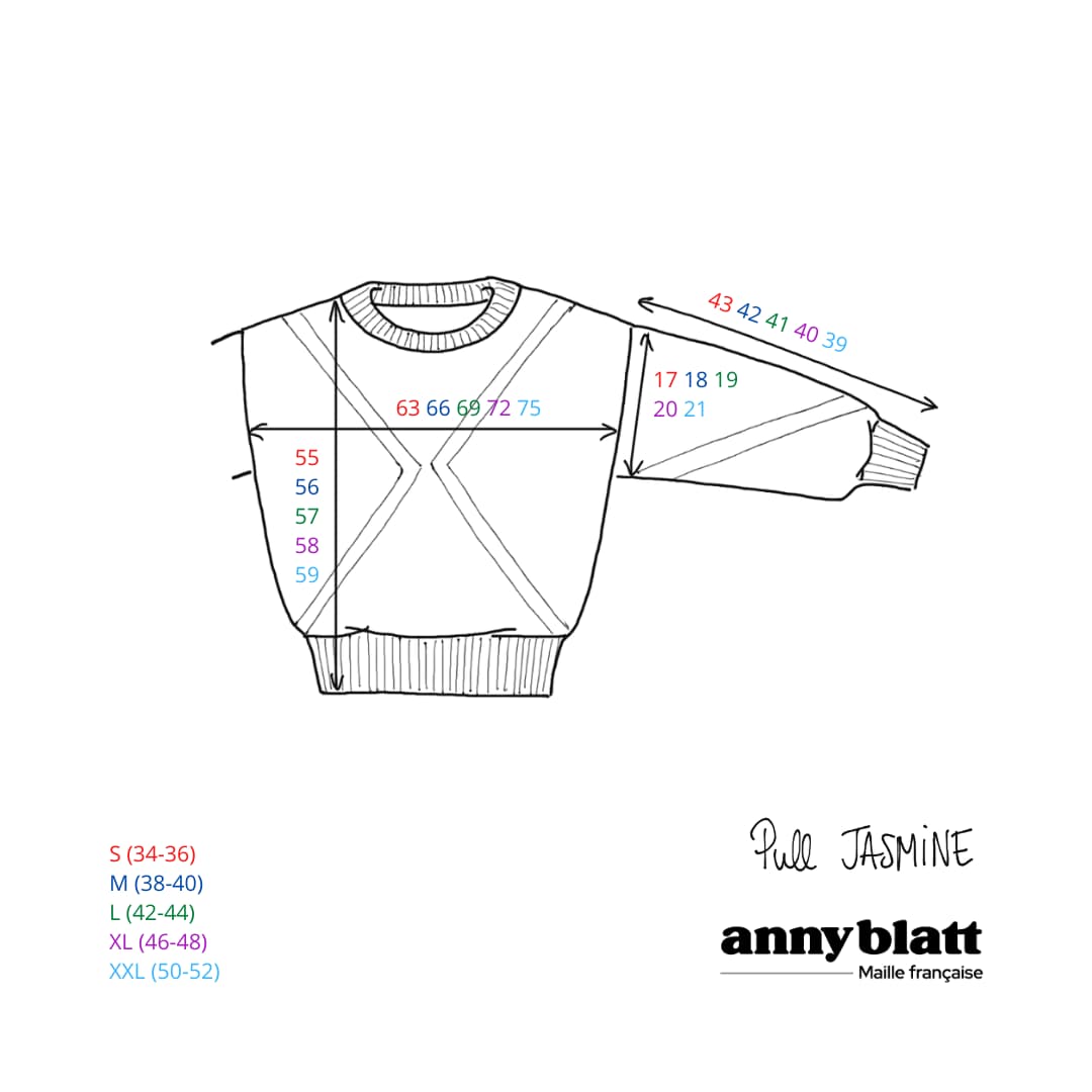 Anny Blatt Jasmine kit maglia jacquard angora