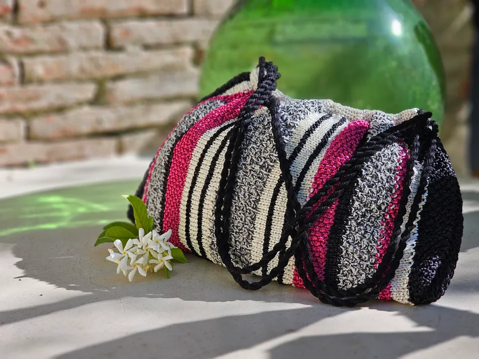 Anny Blatt Kathleen borsa kit maglia cotone sorbet