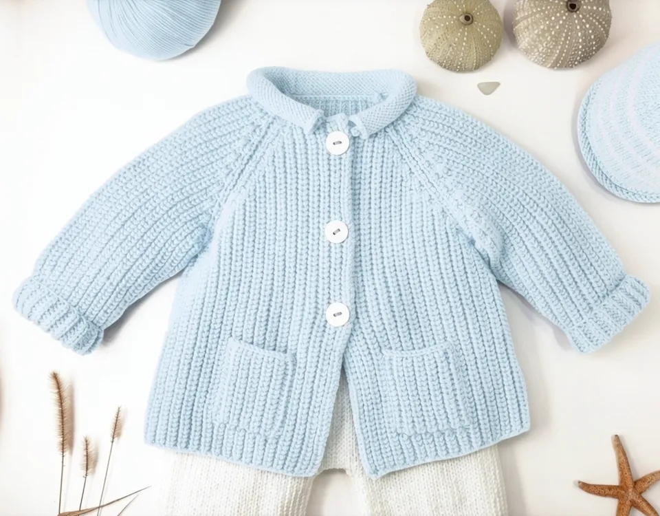 Annyblatt Acajou giubbottino bebè kit maglia taglia 1 merino