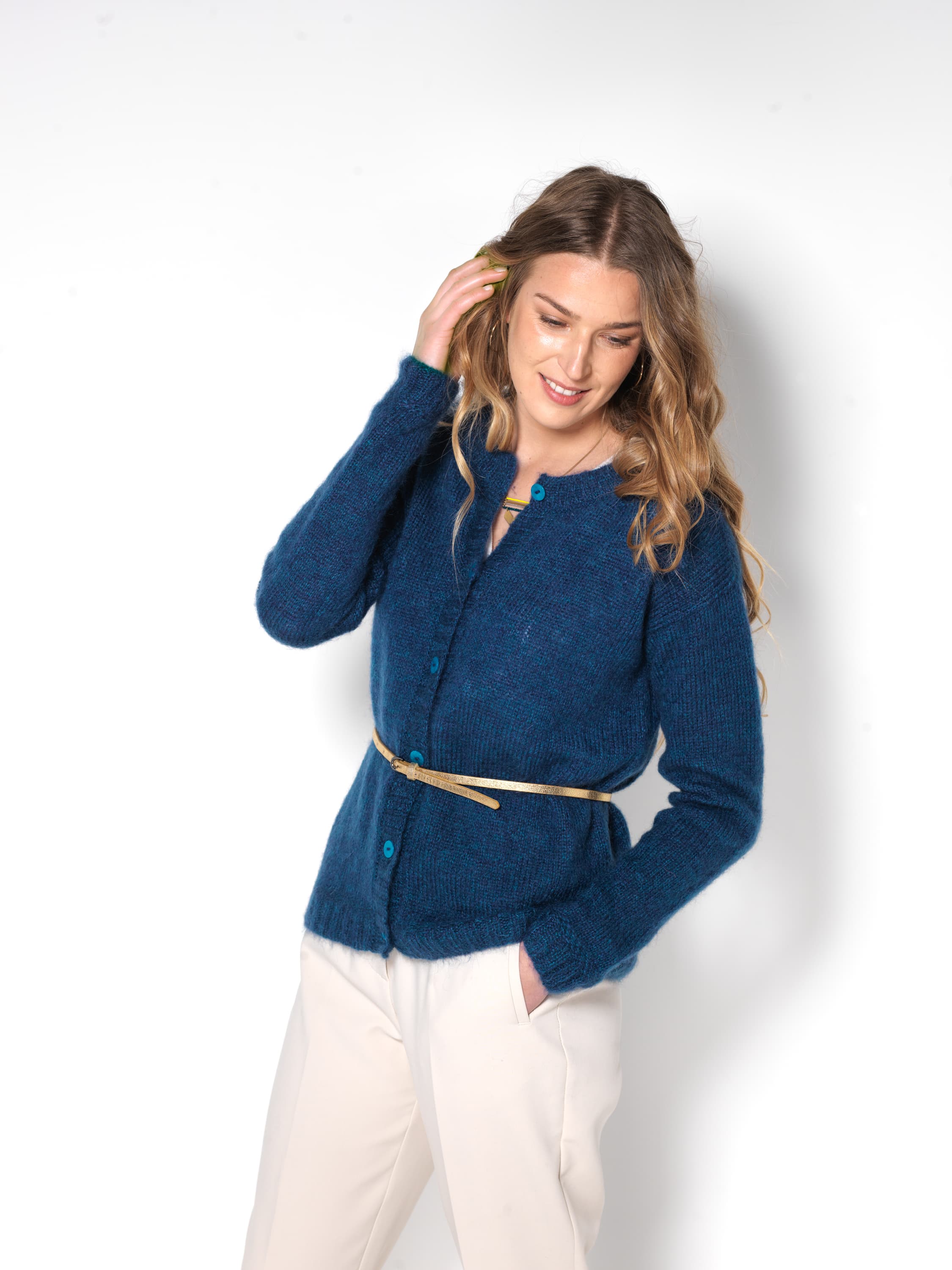 Anny Blatt Honey Moon Aude kit cardigan mohair seta