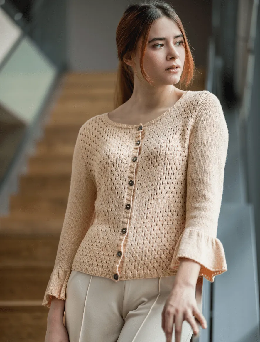 Rosarios4 421 Casaco Julieta modello cardigan donna