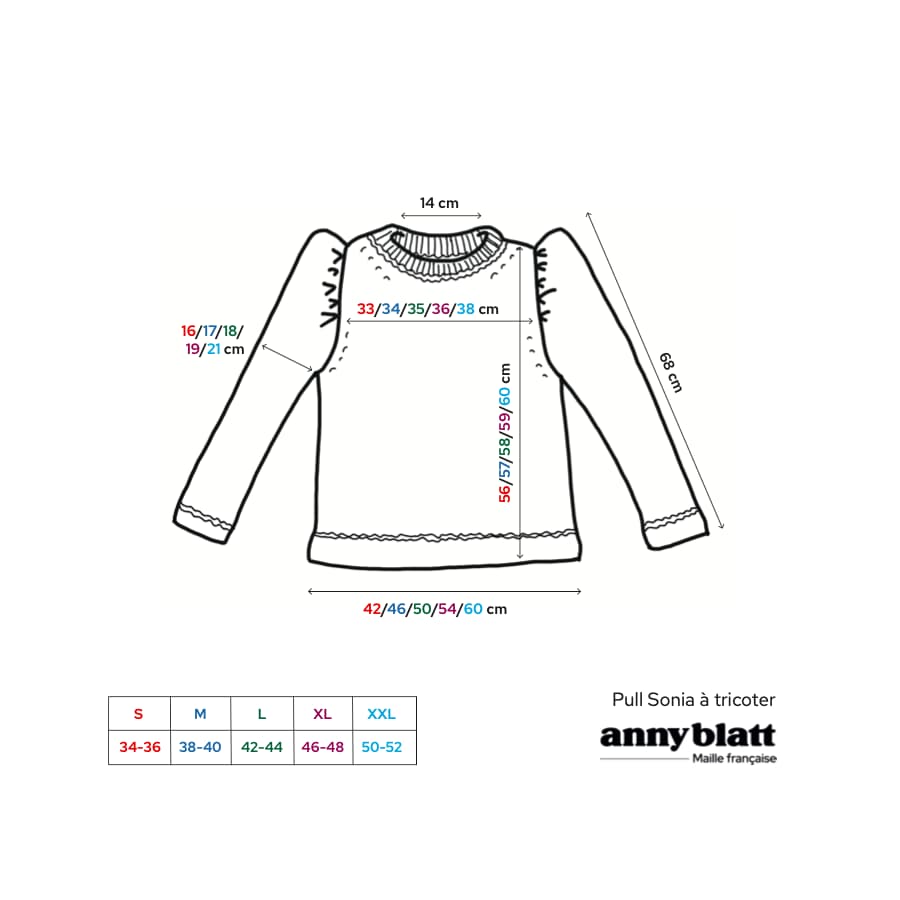 Annyblatt Sirius Sonia kit maglia S dune mohair e seta