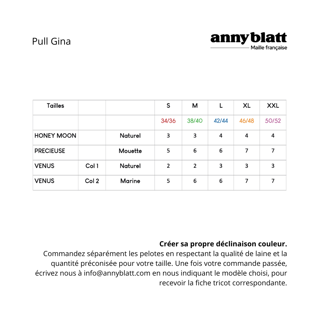 Anny Blatt Gina kit maglione mohair marine naturale M