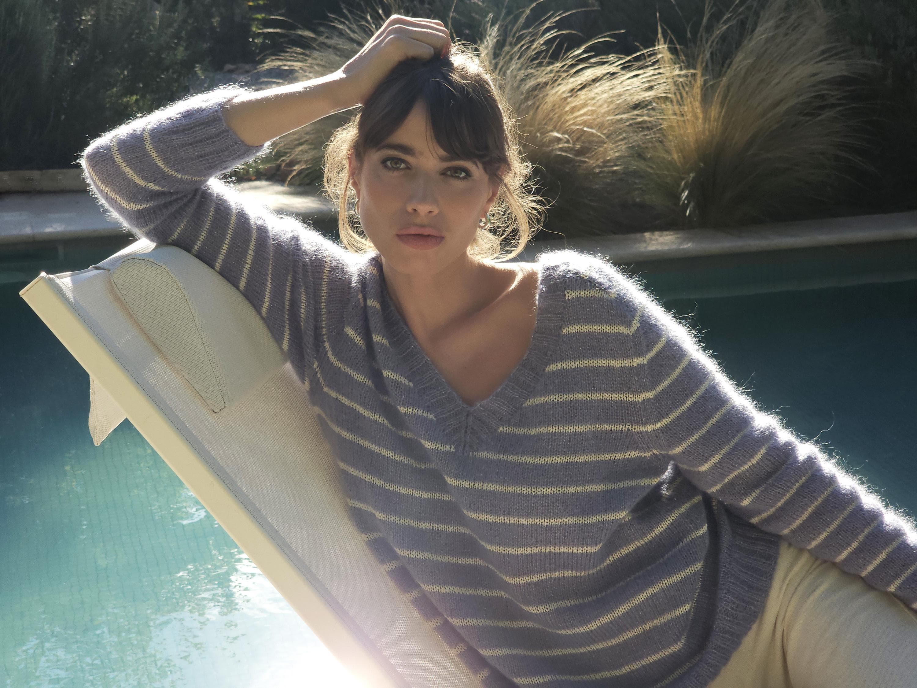 Annyblatt Sirius Adeline pull kit maglia mohair ghiaccio