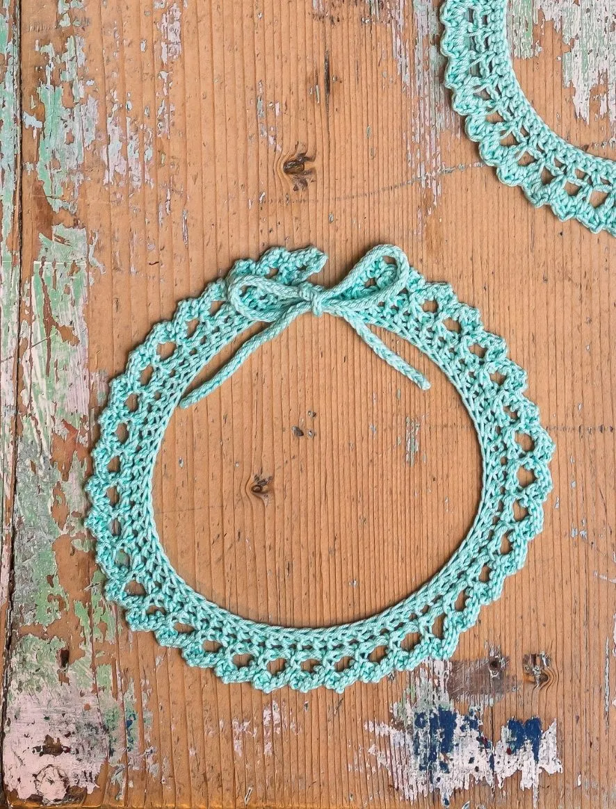 Rosarios4 290 Gola Dona Amélia schema collo tricot