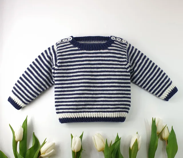 Anny Blatt Marius maglioncino neonato kit lana merino