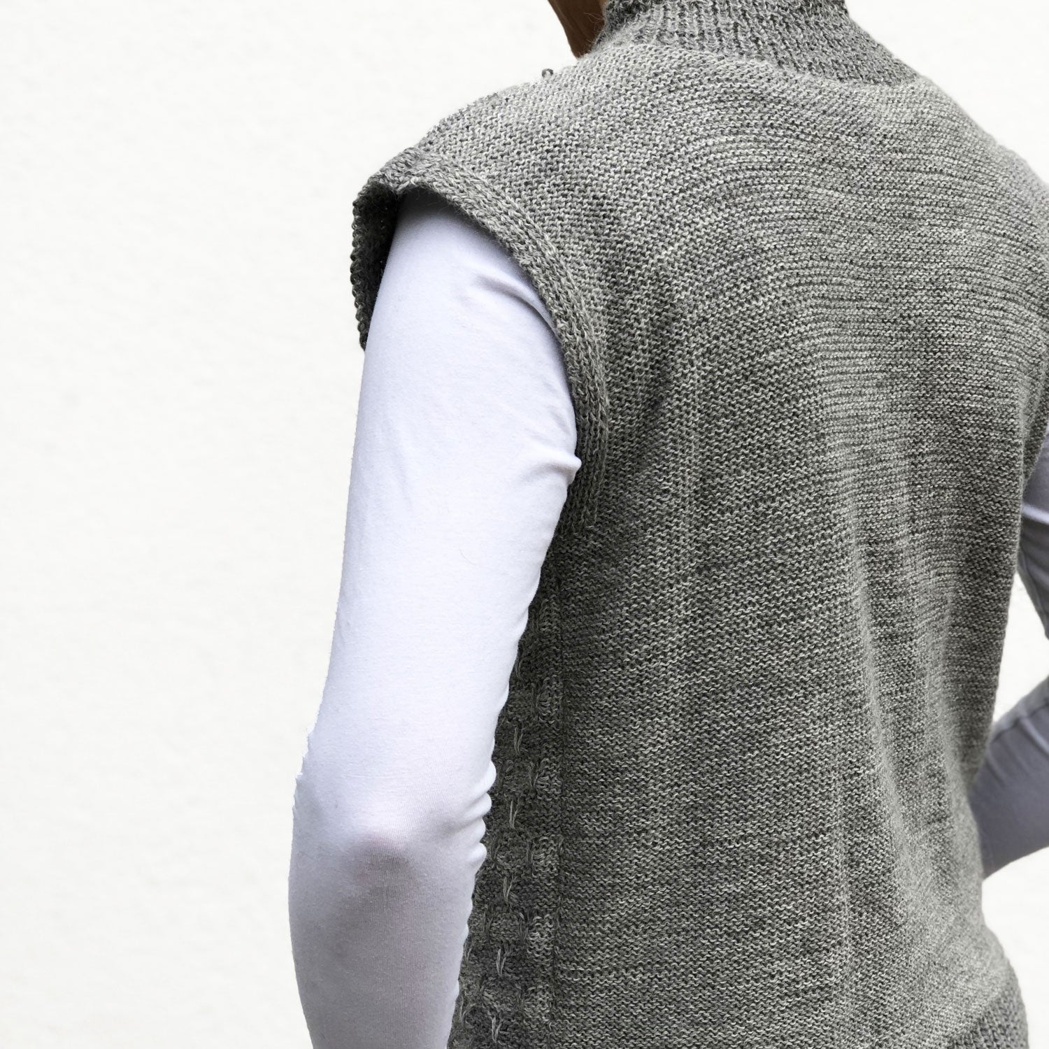Pascuali Pebble Slipover schema maglia gilet reversibile