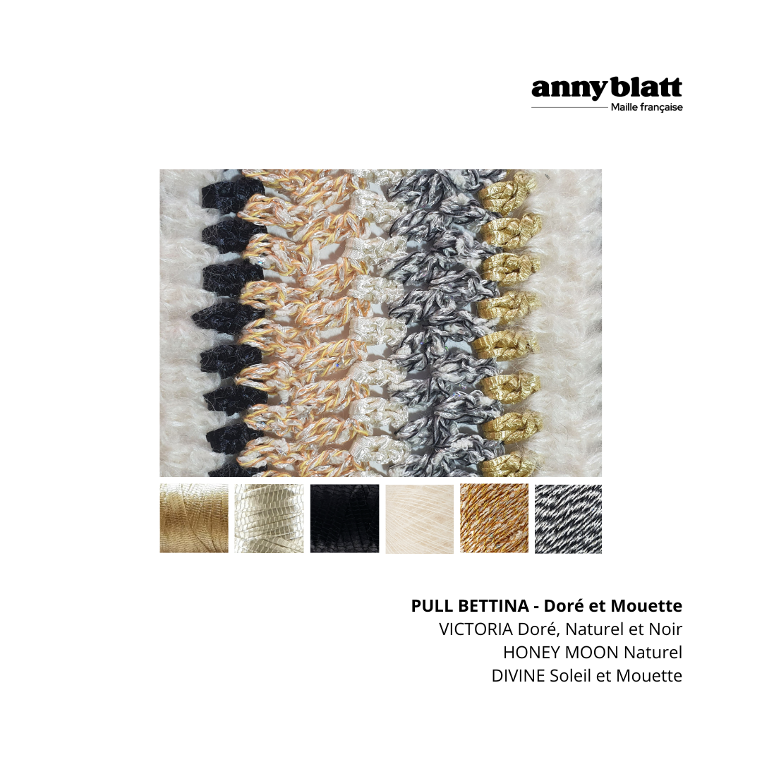 Annyblatt Bettina maglione kit uncinetto taglia S capucine cotone