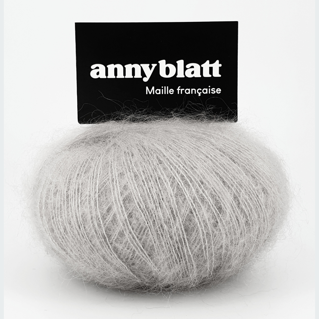 Anny Blatt Eulalie top mohair seta citronnade taglia S
