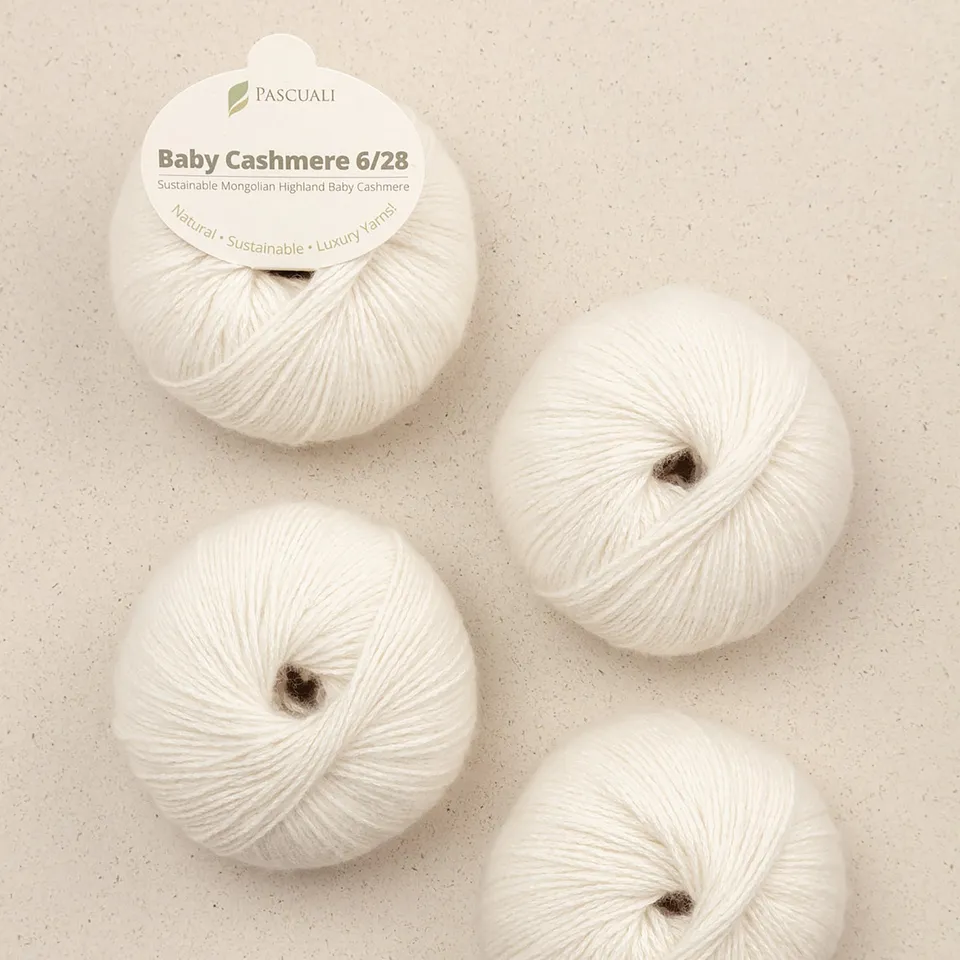 Pascuali Baby Cashmere 6/28 gomitolo cashmere bianco 25 g