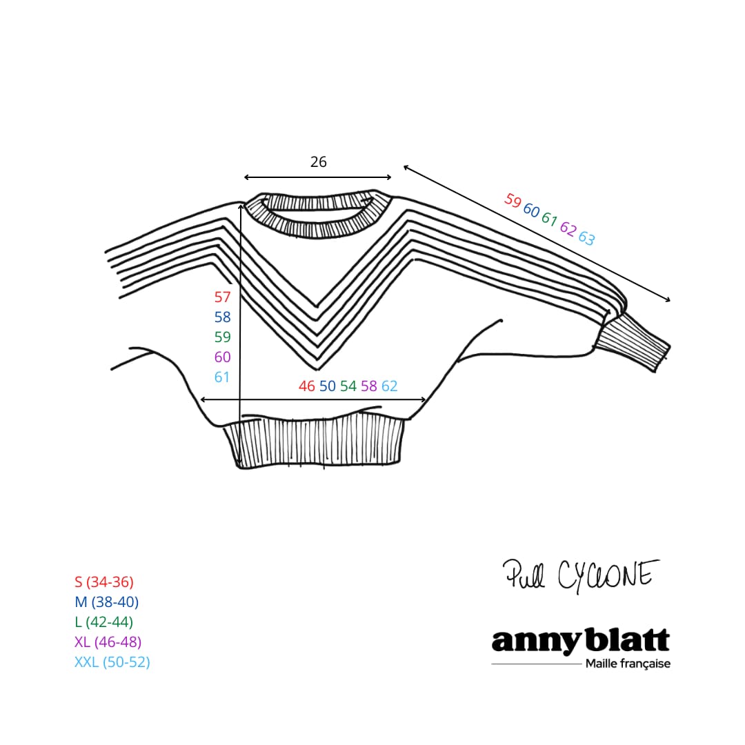 Annyblatt Cyclone kit maglia pull intarsia mohair
