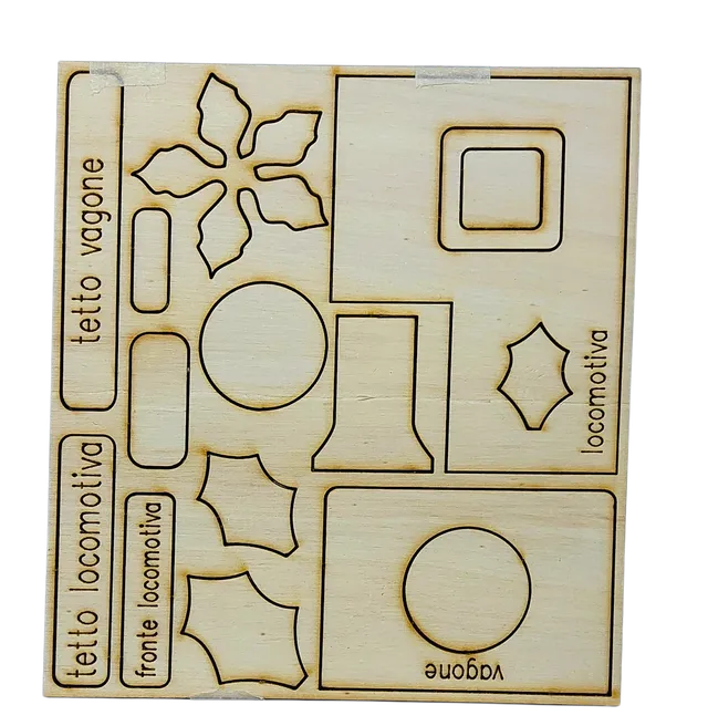 Il Filo di Arianna Sagomiamo SFL216 Trenino Kit Legno 10 cm