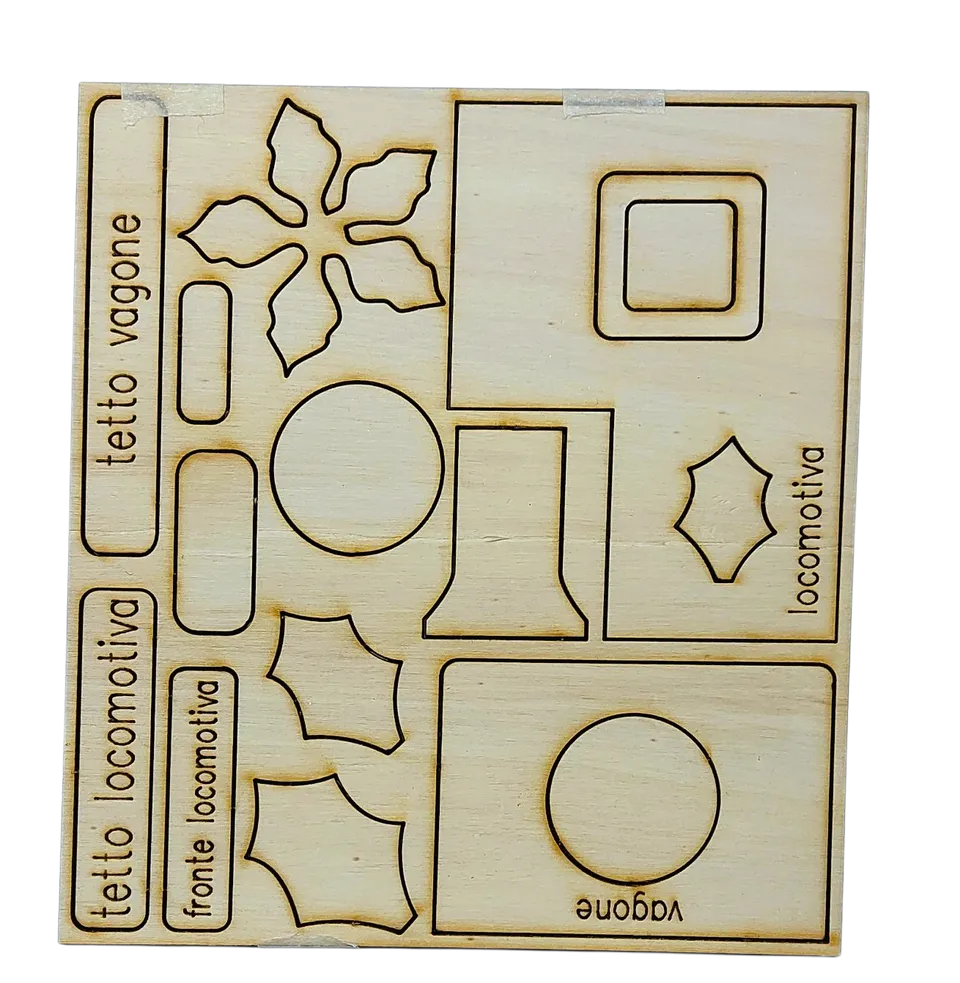 Il Filo di Arianna Sagomiamo SFL216 Trenino Kit Legno 10 cm