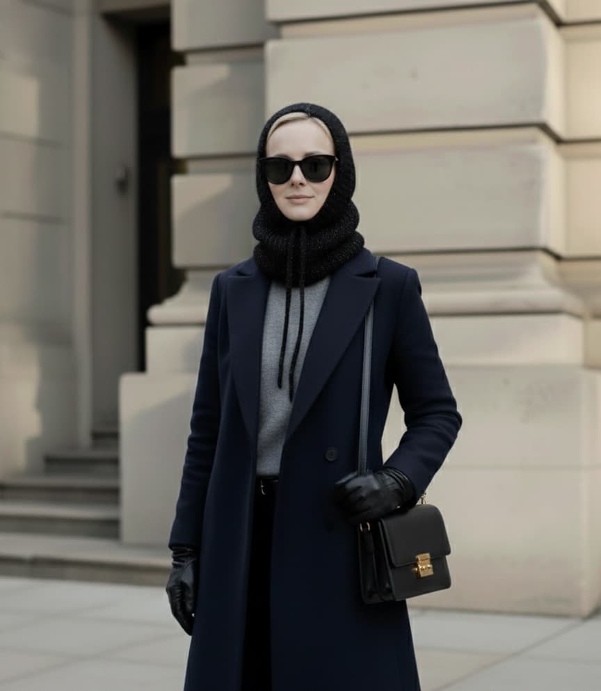 Anny Blatt Karina Sirius kit maglia passamontagna nero unita