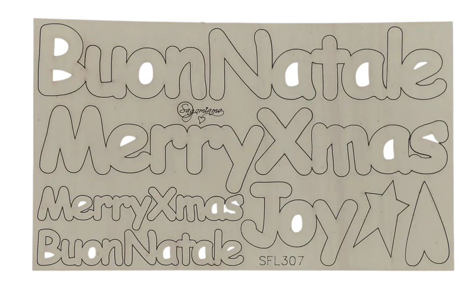 Il Filo di Arianna Formallegra Scritte Natale SFL 307 sagoma 25 cm