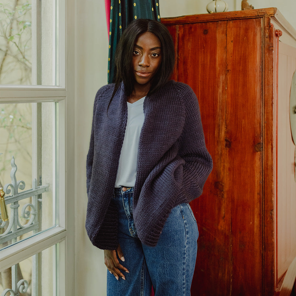 Pascuali Bubuna Schema Maglia Cardigan Oversize Lana