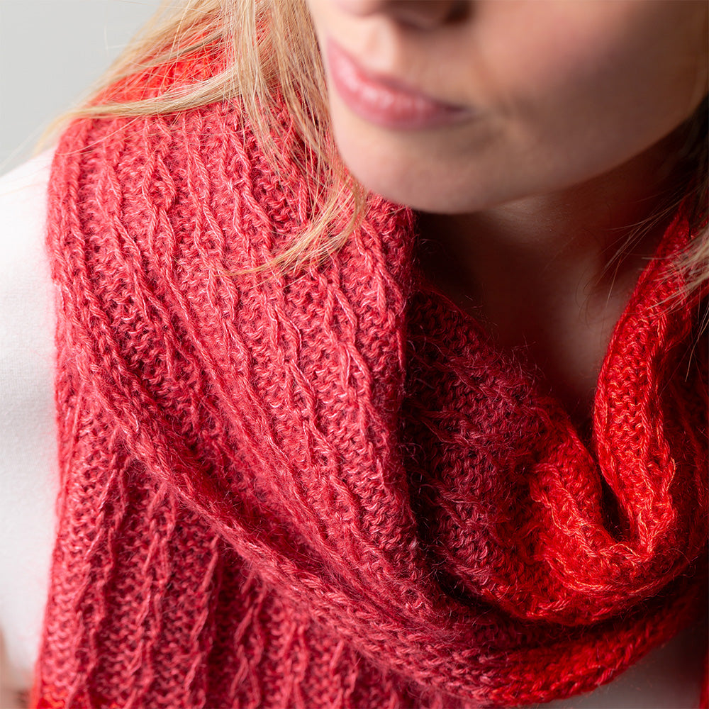 Pascuali Whispering Lines Scarf schema maglia sciarpa 180 cm