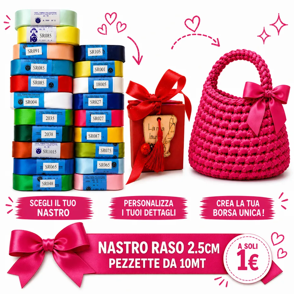 Tre Sfere Nastro raso 2,5 cm Avorio SR01 10 m
