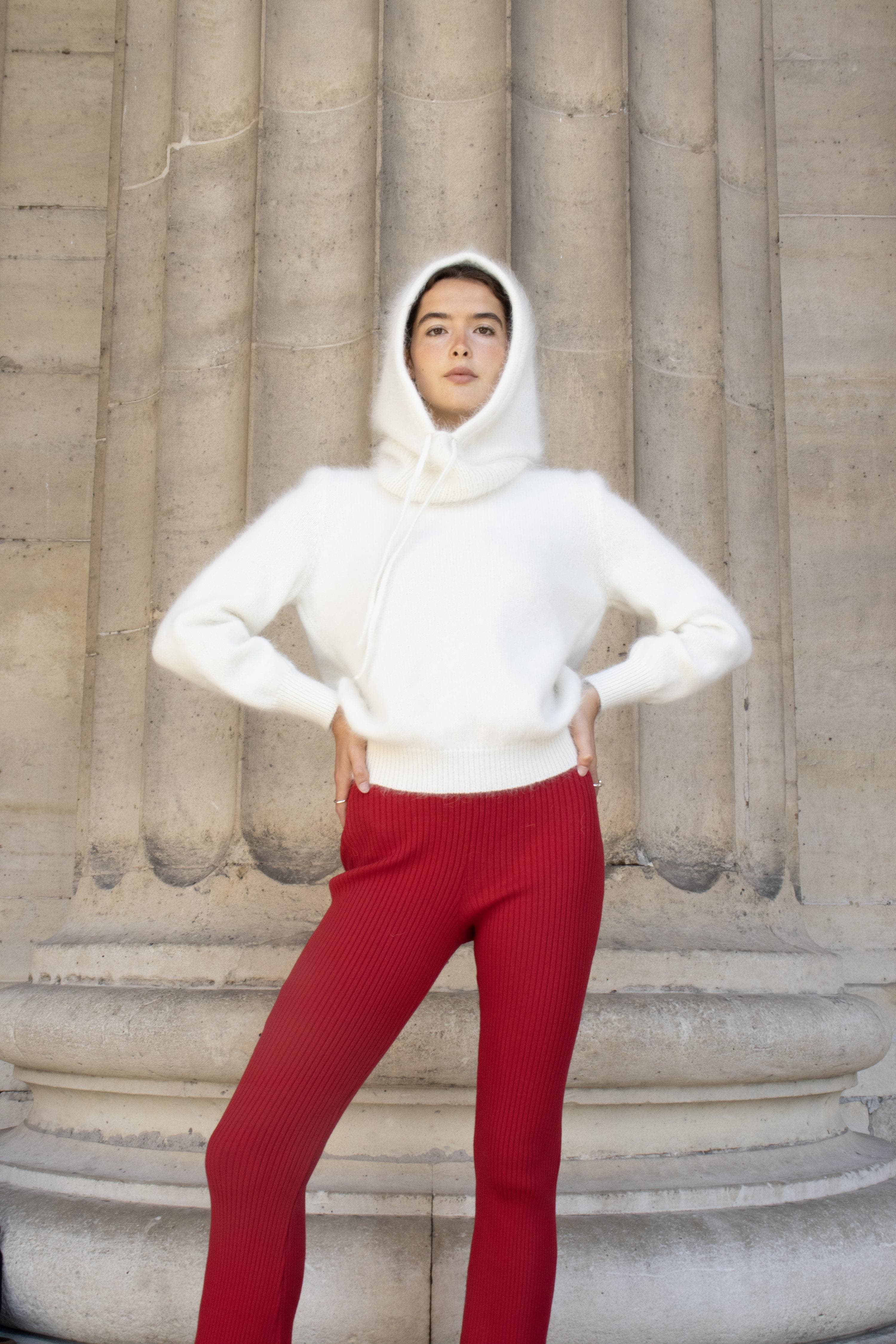 Anny Blatt Karina kit maglia passamontagna angora naturale