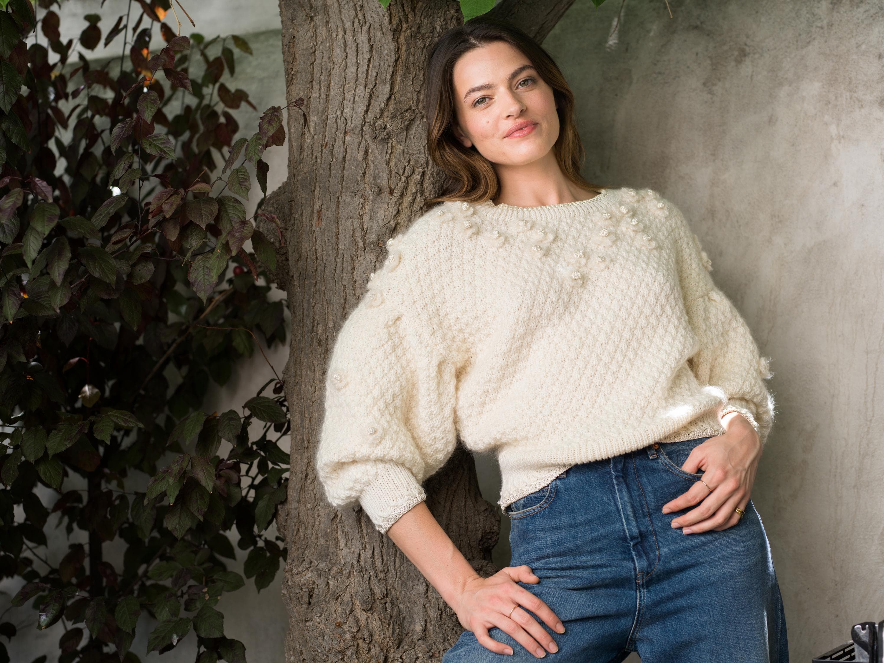 Anny Blatt Edelweiss kit pull merino Naturel taglia M