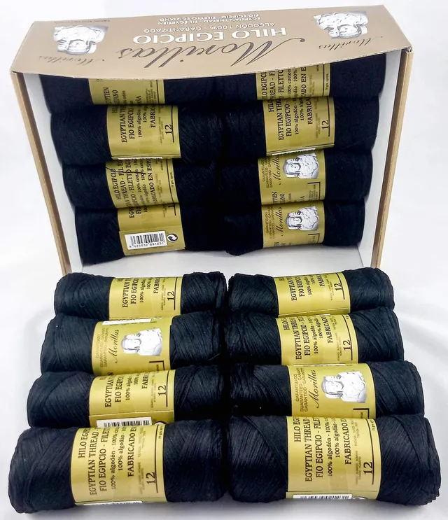 Morillas Zepelines Ne 12/2 cotone perlato 16x75g nero
