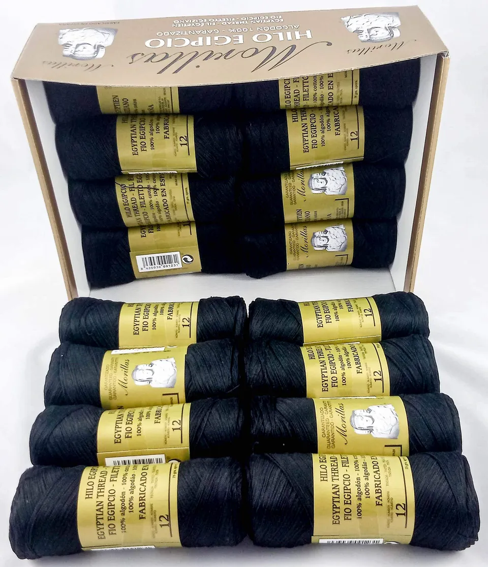 Morillas Zepelines Ne 12/2 cotone perlato 16x75g nero
