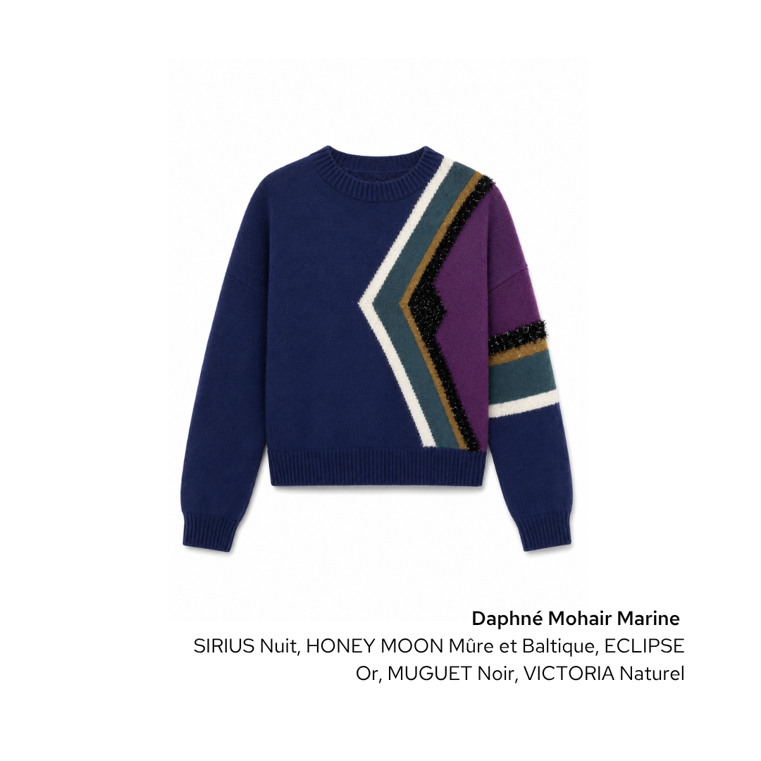 Annyblatt Daphne pullover kit maglia mohair taglia S antracite