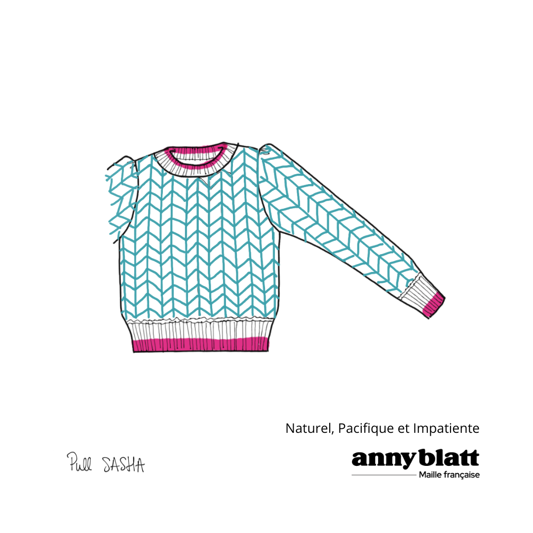 Annyblatt Sasha modello maglione merino naturale oasis