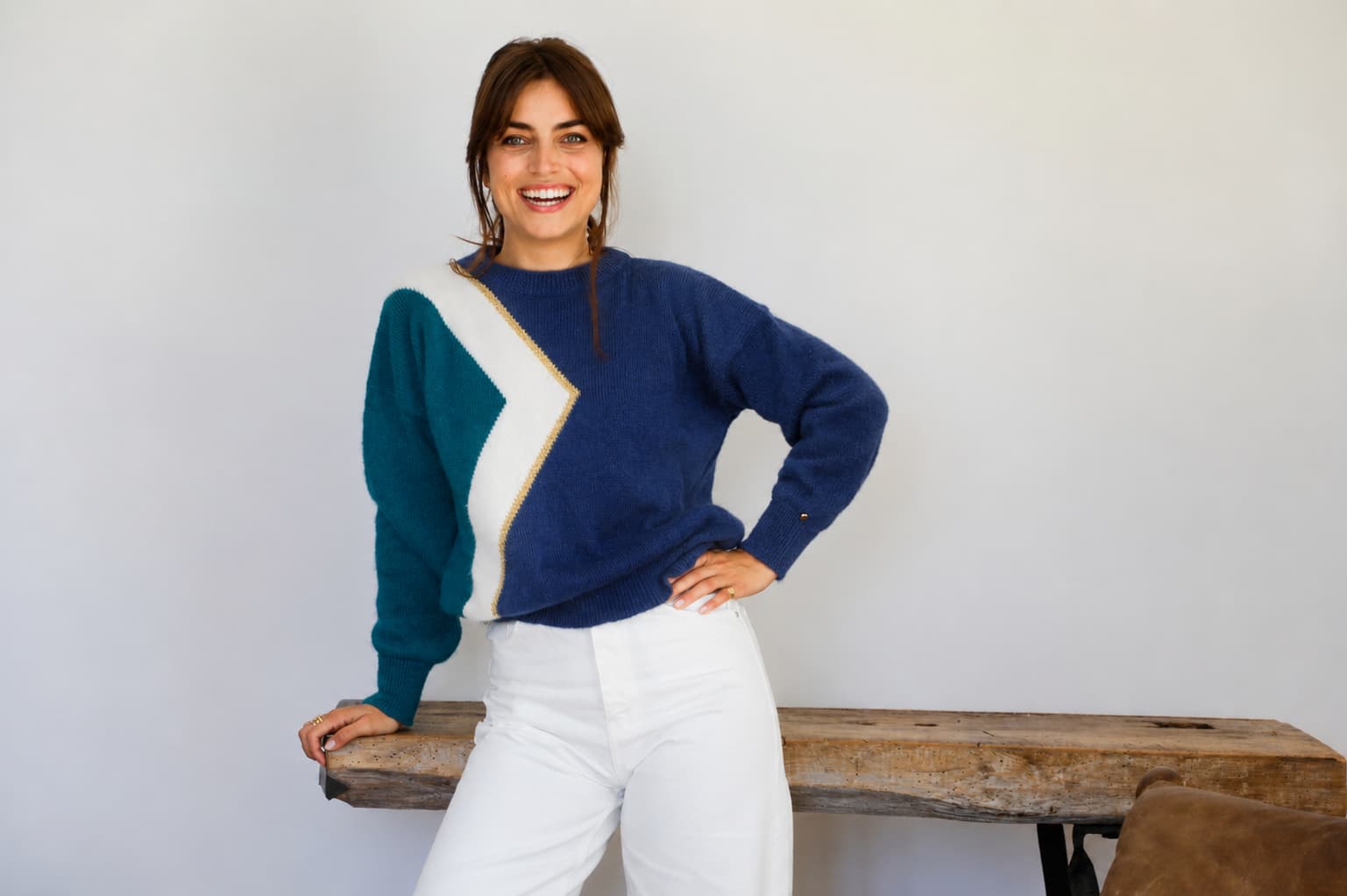 Anny Blatt Billie kit maglia mohair Baltique Néon taglia M